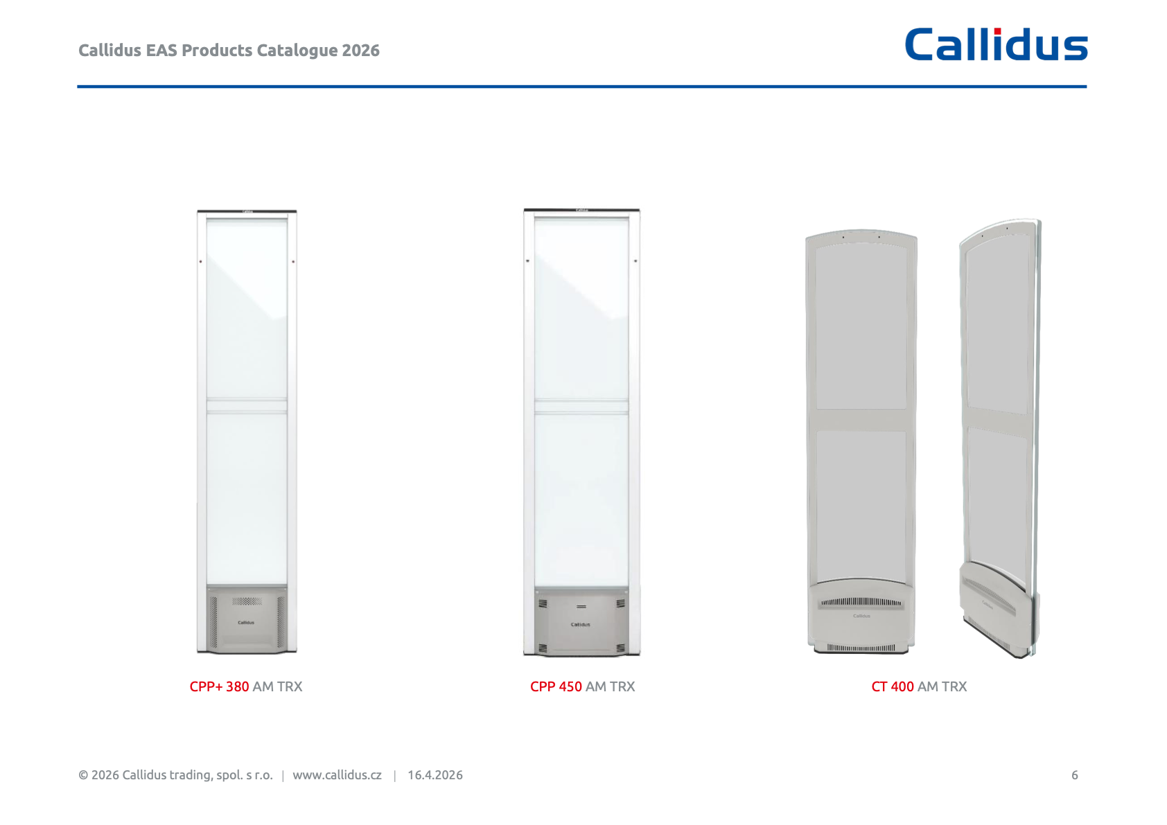 AM Technology product visuals from the Callidus EAS catalogue
